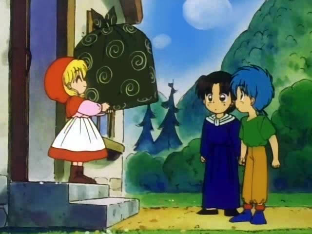 anime akazukin chacha 12 аниме красная шапокчка, на пороге дома