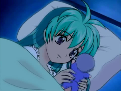 anime Psychic Academy Aura Bansho 04 аниме ложится спать вместе с мягкой куклой