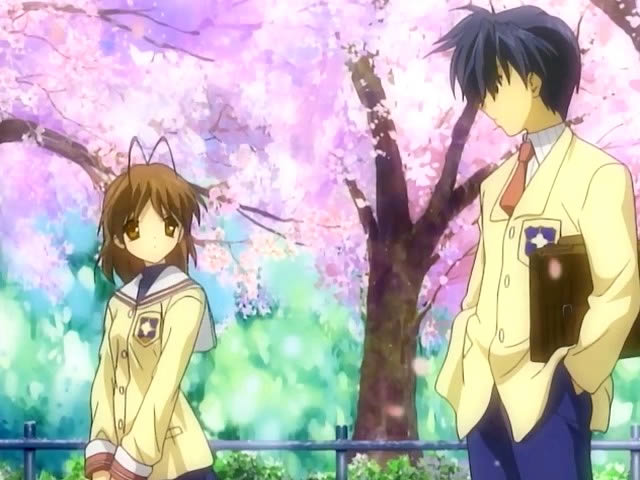 anime Clannad 01 spring romantic       