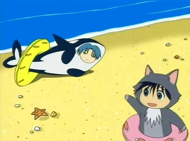 Sakamata -  anime Damekko Doubutsu касатка (кит-дельфин) на берегу