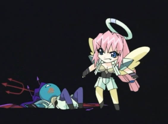 anime Excel Saga 01 Angel and Demon аниме ангел и демон в душе