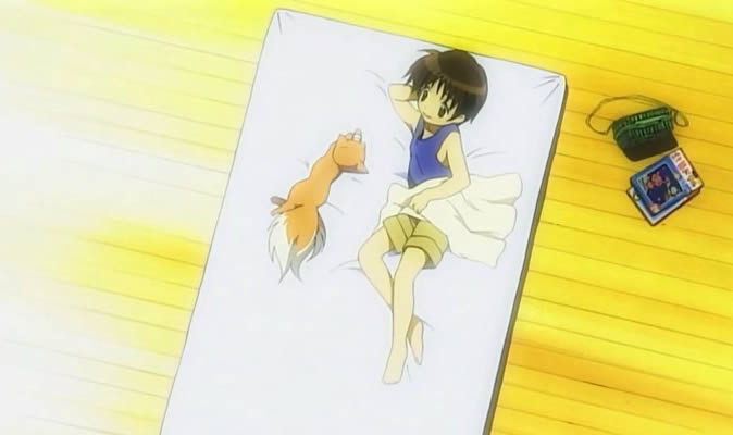 anime Kanon 2006 fox in bed лисёнок на постели