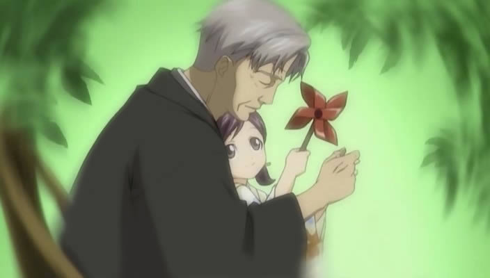 anime Rental Magica 04 аниме кадр - тёплые дедушкины руки для внучки