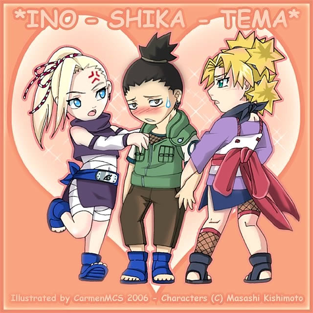 love anime-triangle Ino - Shika - Tema(illustrated by CarmenMCS; characters Masashi Kishimoto)