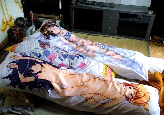 bed in anime yuri hentai style