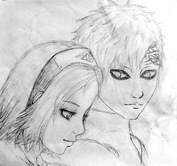 black white anime picture on paper